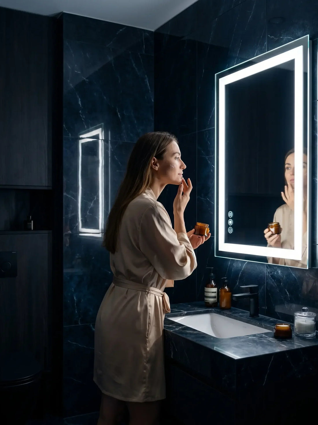 Vura LED vanity mirror anti-aging skincare blog cover
